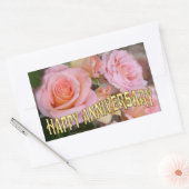 バラ愛~ありがとうステッカー 長方形シール (封筒)