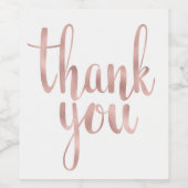 バラ感謝してい金ゴールドワインのラベル、箔 ワインラベル (シングルラベル)