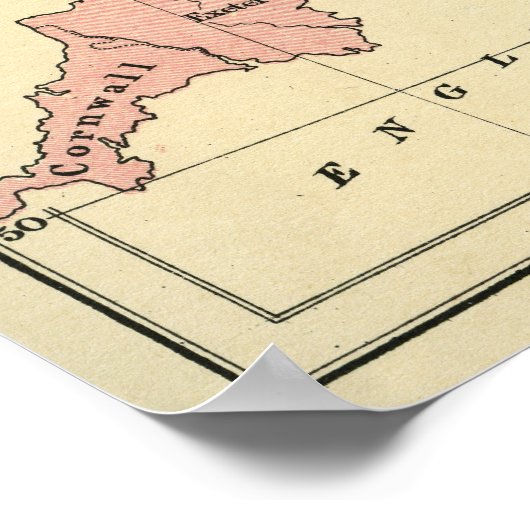 バラ戦争の地図 ポスター (角)