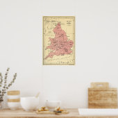 バラ戦争の地図 ポスター (キッチン)