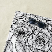 バラ手書きパターン ビーチタオル (インサイチュ)