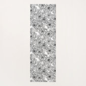 バラ手書きパターン ヨガマット (裏面)