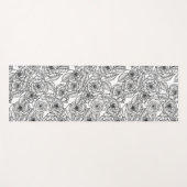 バラ手書きパターン ヨガマット (正面(横))