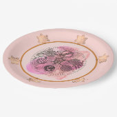 バラ抽象芸術パスソーバーシーダープレート紙プレート ペーパープレート (アングル)