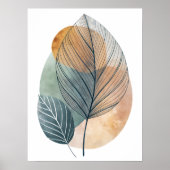 バラ抽象芸術ラインアート:ワイルドパス ポスター (正面)