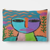 バラ抽象芸術芸術の女性 アクセサリーポーチ (正面)