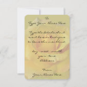 バラ招待状パーソナライズされたイエローローズRSVPカード 招待状 (裏面)