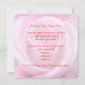 バラ招待状パーソナライズされたピンクローズRSVPカード 招待状 (裏面)