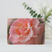 バラ招待状パーソナライズされたワイルドバラRSVPカード 出欠カード (スタンド正面)