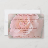 バラ招待状パーソナライズされたワイルドバラRSVPカード 出欠カード (裏面)