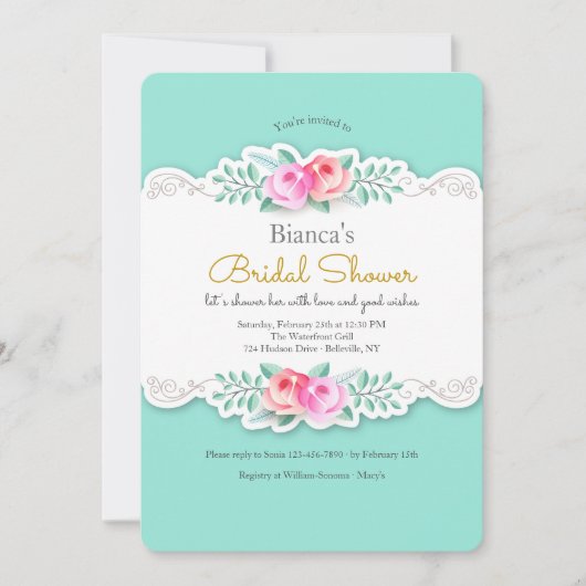 バラ招待状 招待状 (正面)