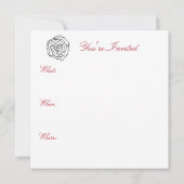 バラ招待状 招待状 (裏面)