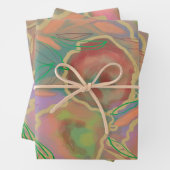 バラ数々の色の ラッピングペーパーシート (インサイチュ)