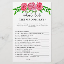 バラ新郎は何と言ったブライダルゲーム