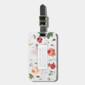 バラ旅行荷物タグ ラゲッジタグ (正面縦)