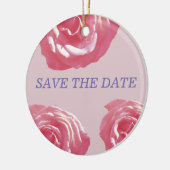 バラ日付の保存オーナメント セラミックオーナメント (左)