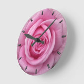 バラ時計ピンクローズフラワーウォールクロックバラデコール ラウンド壁時計 (傾斜)