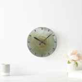 バラ時計ホワイトローズフラワーウォールクロックバラデコール ラウンド壁時計 (ホーム)