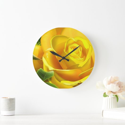 バラ時計 ラージ壁時計 (ホーム)