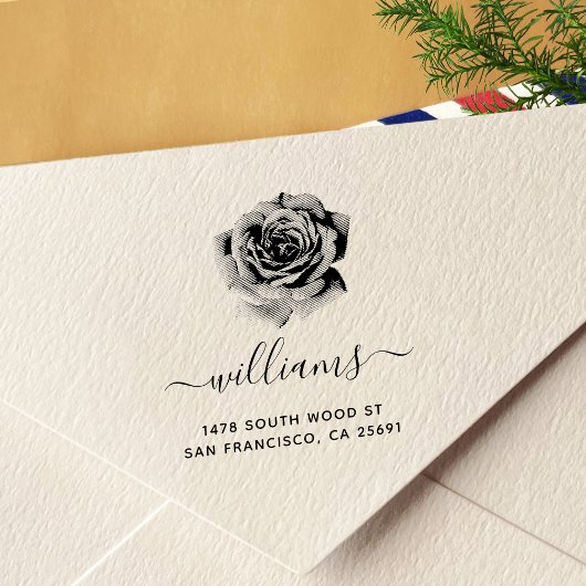 バラ書道差出人住所04 セルフインキングスタンプ