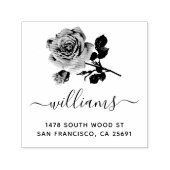 バラ書道差出人住所 セルフインキングスタンプ (デザイン)