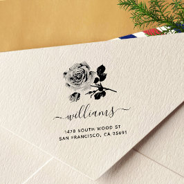 バラ書道差出人住所 セルフインキングスタンプ