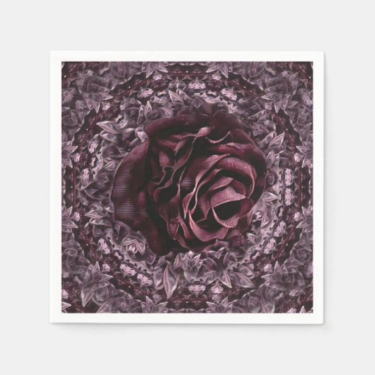 バラ曼荼羅 スタンダードカクテルナプキン (正面)