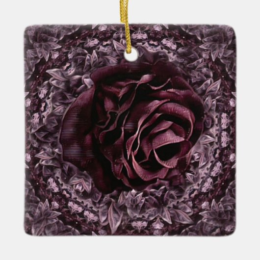 バラ曼荼羅 セラミックオーナメント (正面)