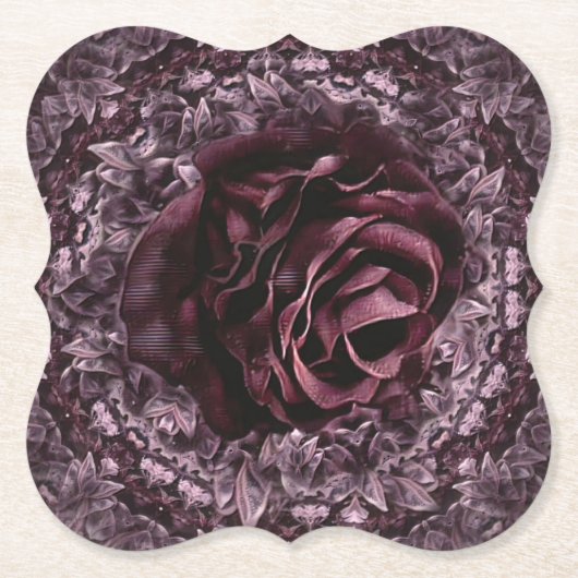 バラ曼荼羅 ペーパーコースター (正面)
