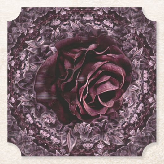 バラ曼荼羅 ペーパーコースター (正面)
