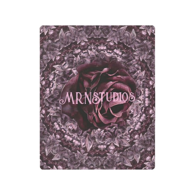 バラ曼荼羅 メタルプリント (正面)