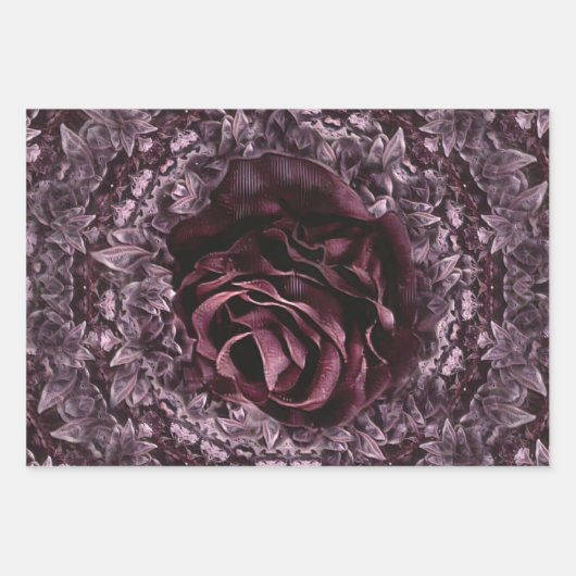 バラ曼荼羅 ラッピングペーパーシート (正面)