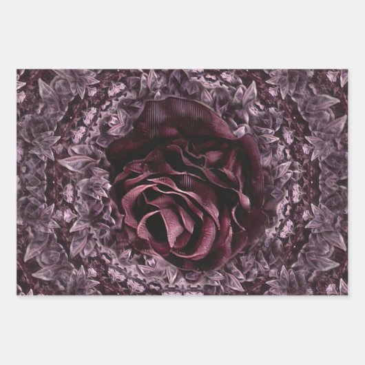 バラ曼荼羅 ラッピングペーパーシート (正面)