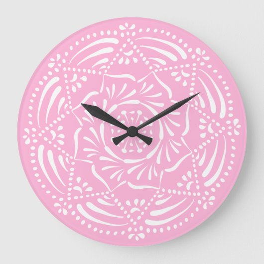 バラ曼荼羅 ラージ壁時計 (正面)