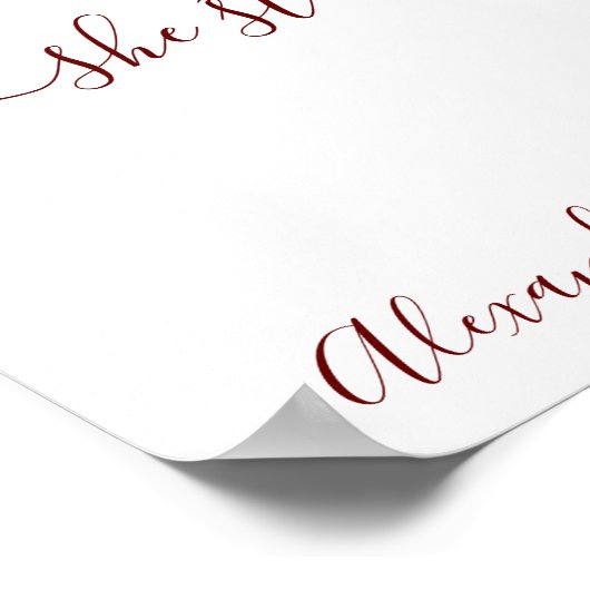 バラ最高の日結婚のYes日の記号 ポスター (角)