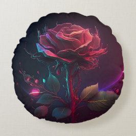 バラ未来的背景 ラウンドクッション