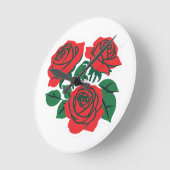 バラ束 ラウンド壁時計 (傾斜)