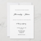 バラ枠モノグラム結婚式招待状 招待状 (裏面)