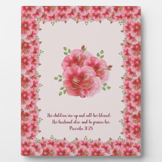 バラ枠付き表（上8 x 10） フォトプラーク (正面)