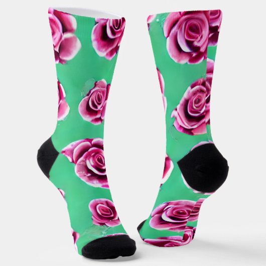 バラ柄ソックス ソックス (傾斜あり)