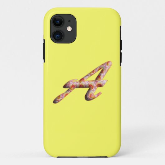 バラ模様のモノグラムA iPhone 5 カバー (裏面)