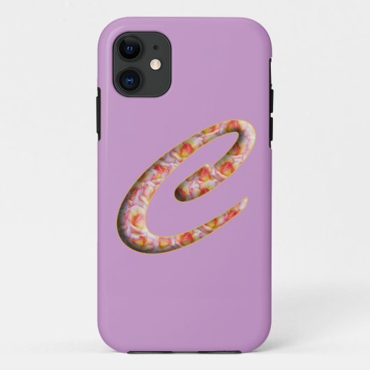 バラ模様のモノグラムC iPhone 5 カバー (裏面)