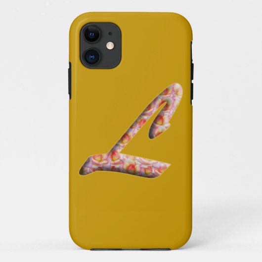 バラ模様のモノグラムL iPhone 5 カバー (裏面)