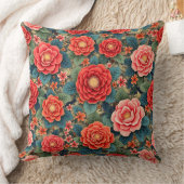 バラ模様クッション クッション (ブランケット)