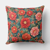 バラ模様クッション クッション (裏面)