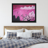 バラ横向きキャンバス印刷 キャンバスプリント (インサイチュ (寝室))