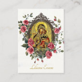 バラ正式葬儀祈りの言葉カード プレイスカード (正面)