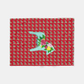 バラ毛布 フリースブランケット (正面(横))