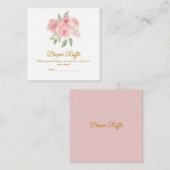 バラ水彩おむつラッフル エンクロージャーカード (正面/裏面)