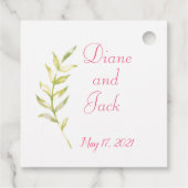 バラ水彩フローラ結婚ズ フェイバータグ (裏面)